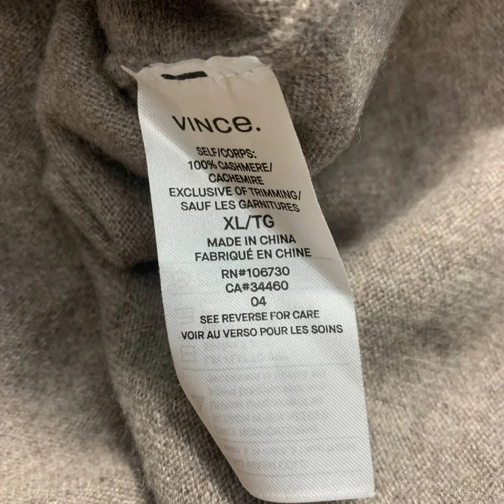 Vince Men's Marl Crewneck Cashmere Sweater In Heather‎ Palomar Size US XL - Picture 10 of 12